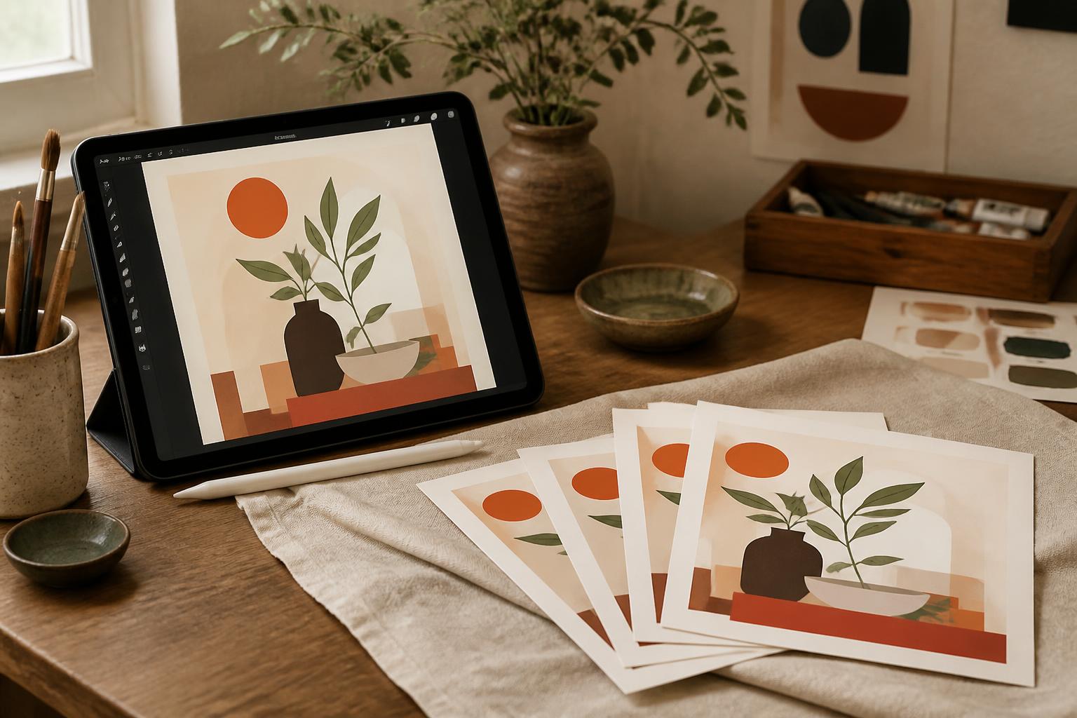 From finished artwork to a live Etsy listing — the exact steps to export print-ready files at 300 DPI, create listing mockups, and deliver digital downloads or POD prints to buyers.