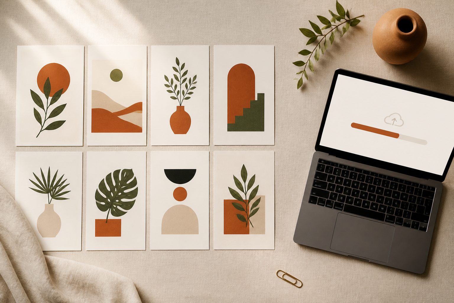 Short answer: drop up to 50 designs into Ratio Ready, pick the wall art job, get 5 print sizes per design at 300 DPI plus mockups in a ZIP. Wire through Make.com if you want each design to land as a draft Etsy listing automatically.