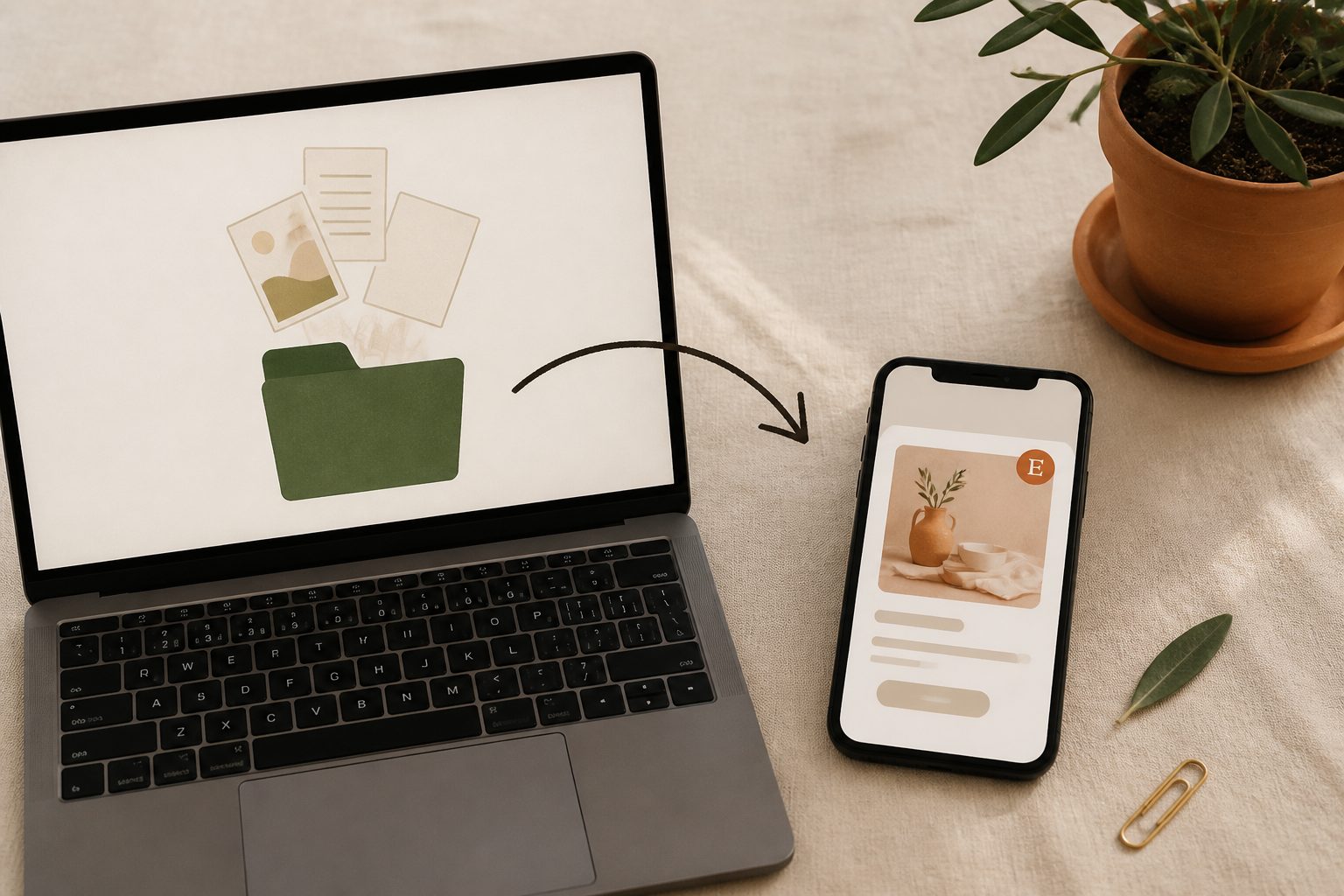 The most popular workflow once a seller hits 30+ listings/month. A Make.com or n8n watch trigger picks up new designs from a Drive folder, calls Ratio Ready's API to produce the bundle, and creates a draft Etsy listing — fully hands-off.