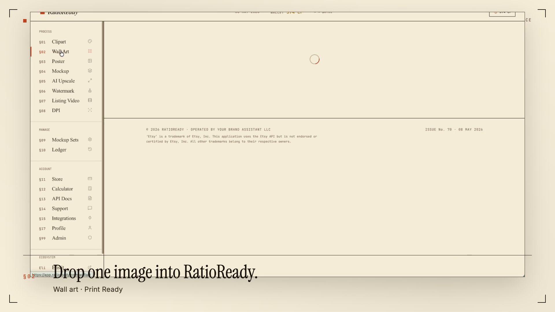 RatioReady wall art demo poster frame